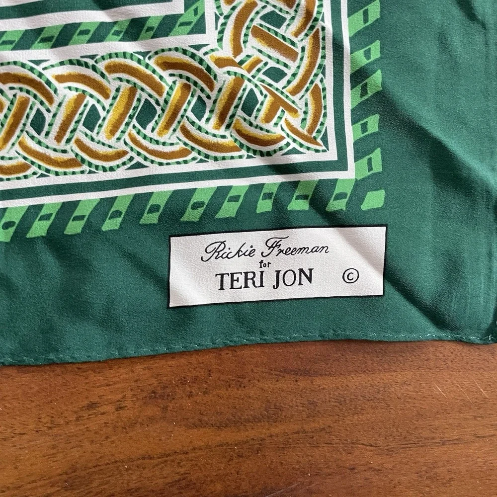Vtg Rickie Freeman for Teri Jon Silk Scarf 40